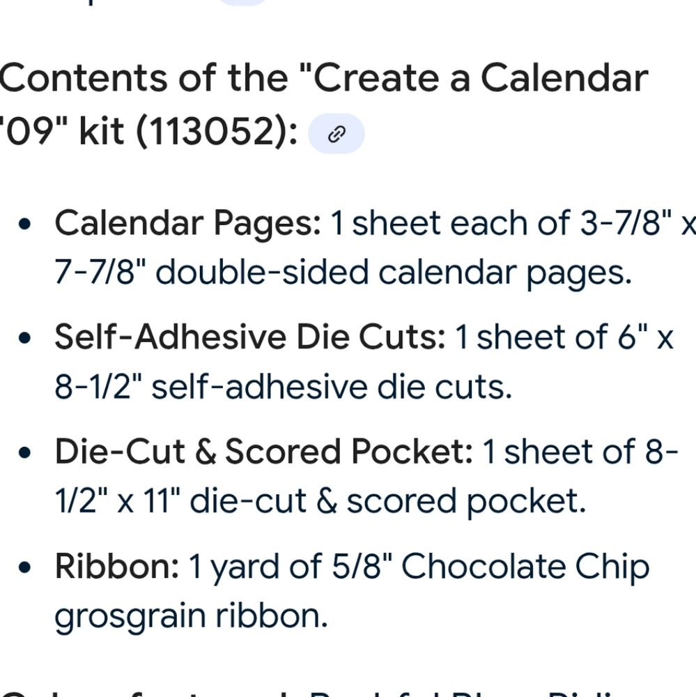Stampin' Up! Create-A-Calendar Kit 09 113052 Blue Red Pumpkin Pie Chocolate Chip - Picture 4 of 10